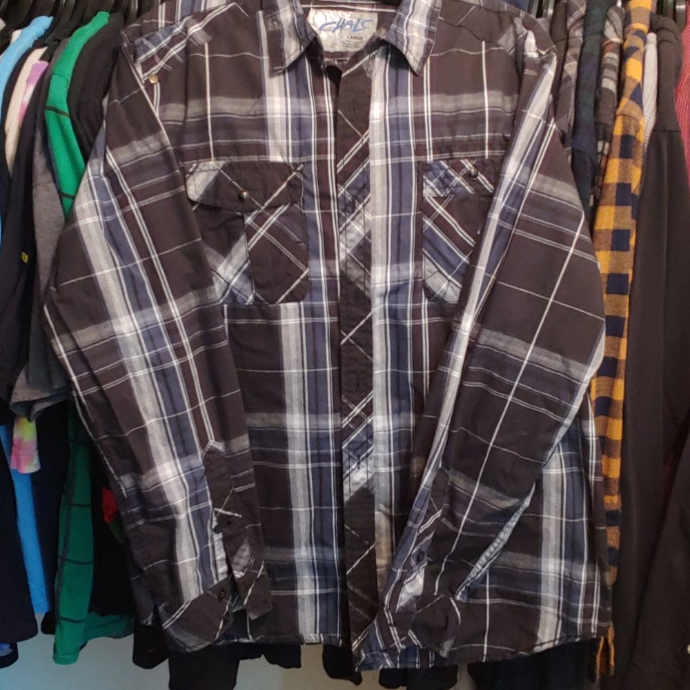 Chalc by Fame Jeans Inc Plaid Button Up